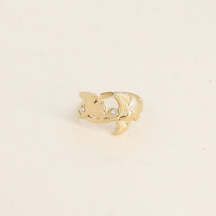 Bague - ginkos et oxydes de zirconium