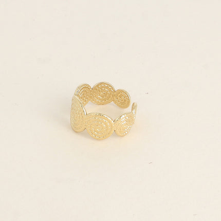 Bague - 3 ronds aux tourbillons gravés