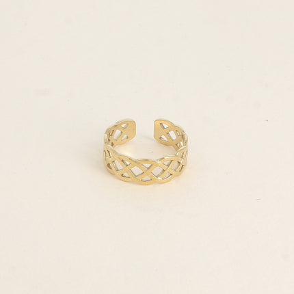 Bague - maille tressée ajourée