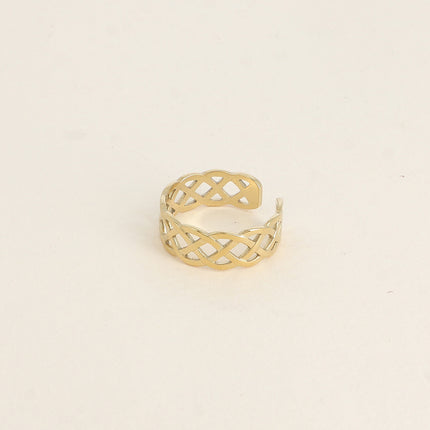 Bague - maille tressée ajourée