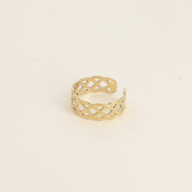Ring - openwork braided mesh