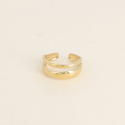 Bague - 2 rangs lisses