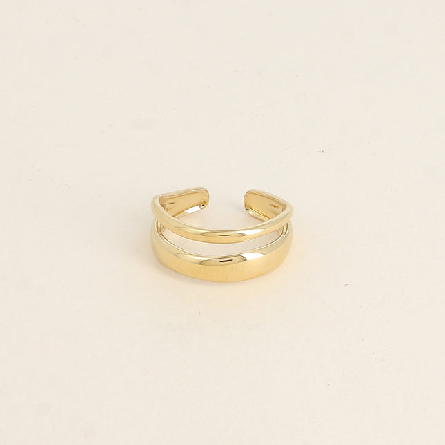 Bague - 2 rangs lisses