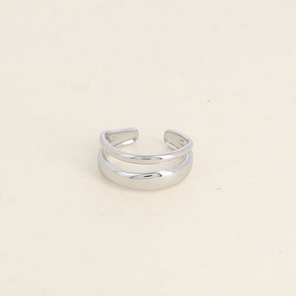 Bague - 2 rangs lisses
