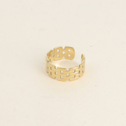 Bague Léotine - style de maille brique ajourée