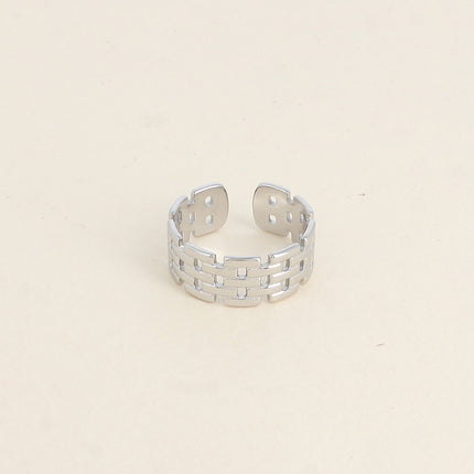 Bague Léotine - style de maille brique ajourée