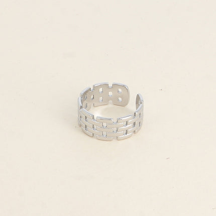 Bague Léotine - style de maille brique ajourée