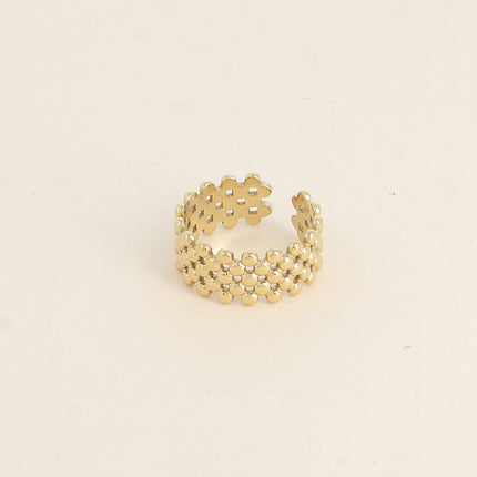 Bague - style de maille ronde ajourée