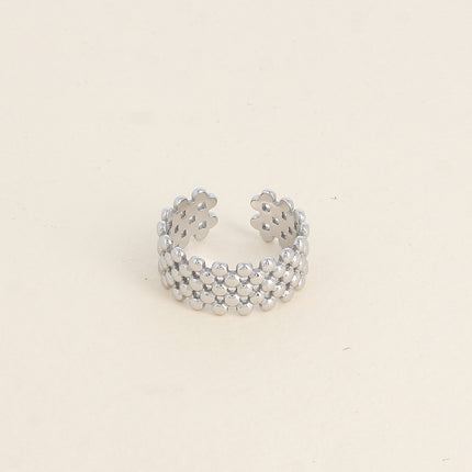 Bague - style de maille ronde ajourée