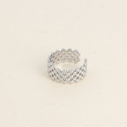 Bague - style de maille ronde ajourée