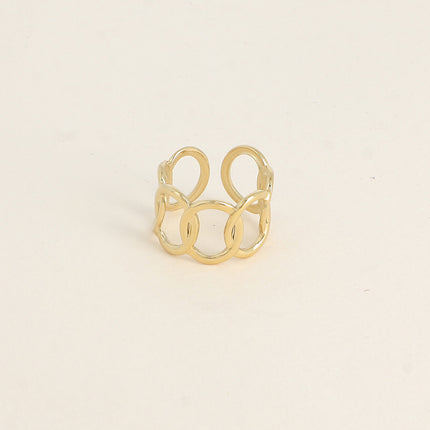 Bague Amicia - formes ovales ajourées 13mm