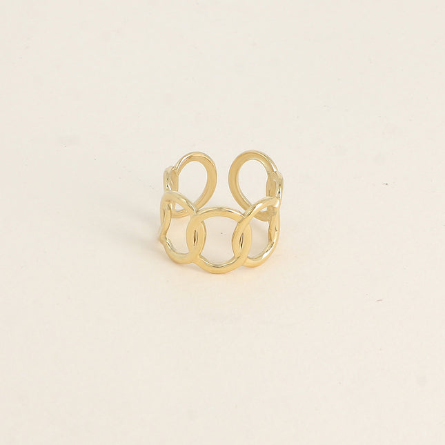 Amicia ring - 13mm openwork oval shapes