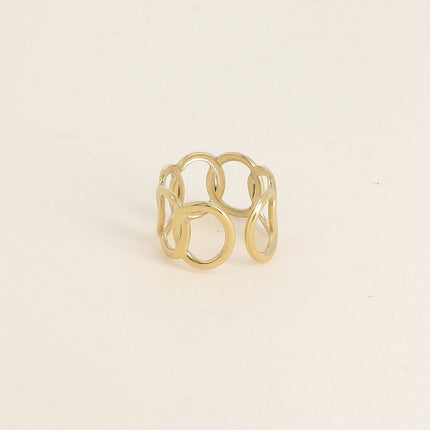 Bague Amicia - formes ovales ajourées 13mm