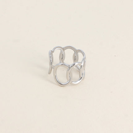 Bague Amicia - formes ovales ajourées 13mm