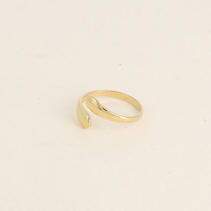 Bague ouverte - 2 formes lisses, horizontales