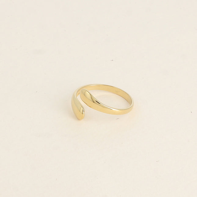 Open ring - 2 smooth, horizontal shapes