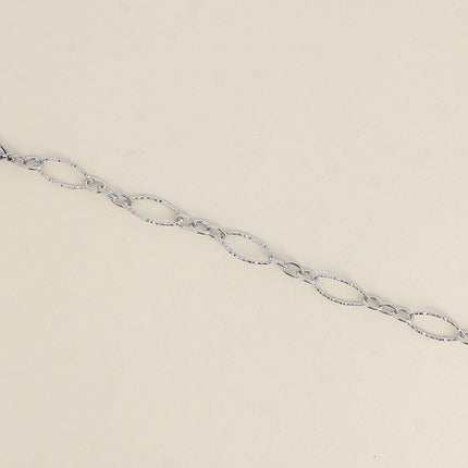 Bracelet - maillons alternés ovales dentelés et texturés