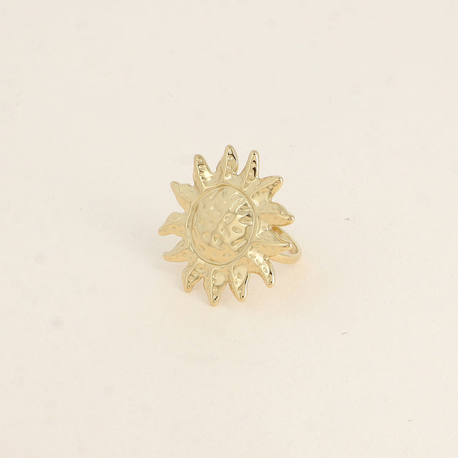 Bague - grand soleil texturé