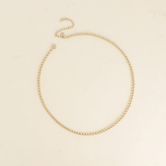 Collier - maille gourmette 40+7CM
