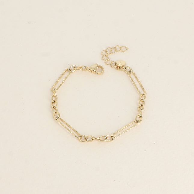Bracelet - serrated oval links and small oval links