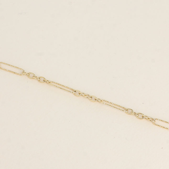 Bracelet - serrated oval links and small oval links