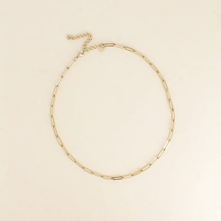 Collier - maille avec anneaux ovales