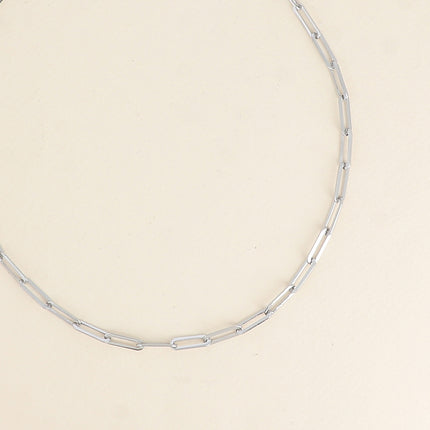 Collier - maille avec anneaux ovales