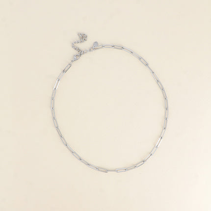 Collier - maille avec anneaux ovales