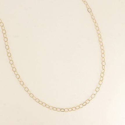 Sautoir - maille avec anneaux ovales striés 80CM