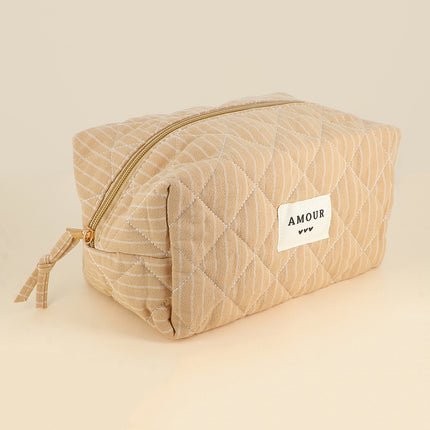 Grande trousse - en coton/polyester - 23 x 12 x 14 cm