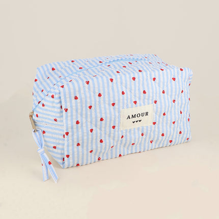 Grande trousse - en coton/polyester - 23 x 12 x 14 cm