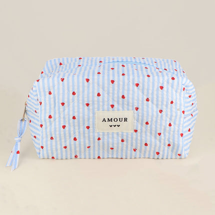 Grande trousse - en coton/polyester - 23 x 12 x 14 cm