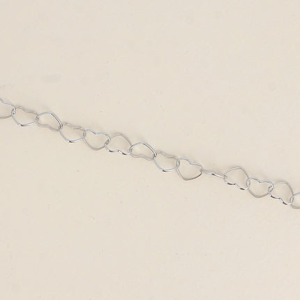 Bracelet - maillons coeurs et pendentif lune