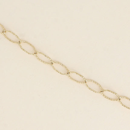 Bracelet - maillons alternés ovales dentelés