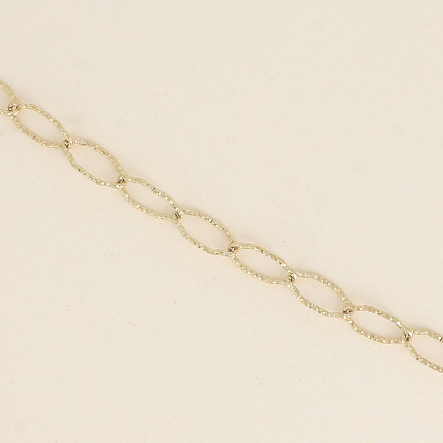 Bracelet - alternating oval serrated links