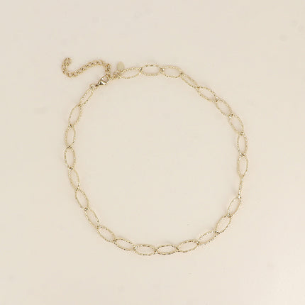 Collier - maillons ovales dentelés