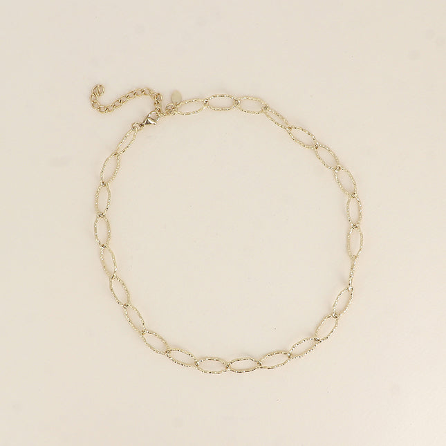 Collier - maillons ovales dentelés