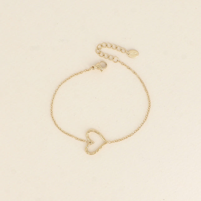Bracelet - openwork heart pendant