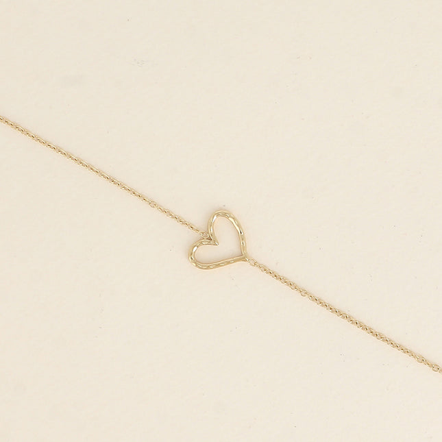 Bracelet - openwork heart pendant