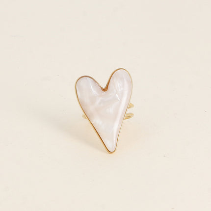 Bague Halia - coeur en résine