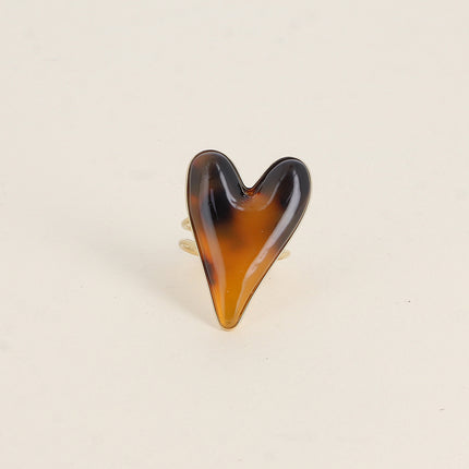 Bague Halia - coeur en résine
