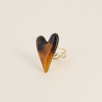Bague Halia - coeur en résine