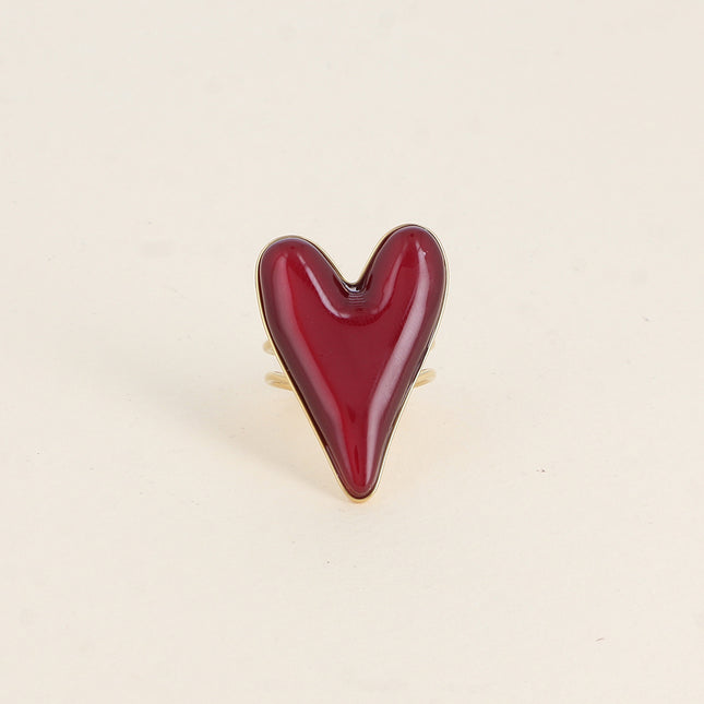 Bague Halia - coeur en résine