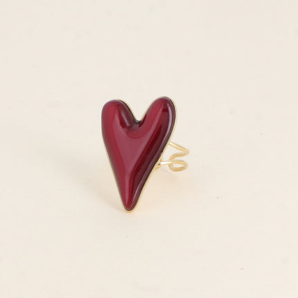 Bague Halia - coeur en résine