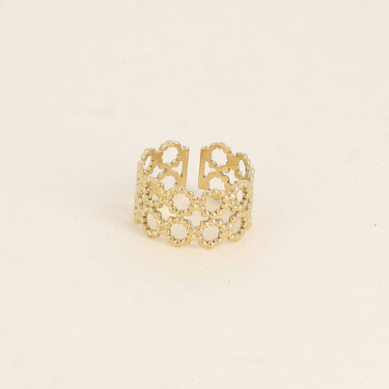 Bague large - ronds milgrain