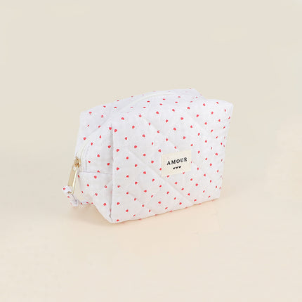 Trousse - AMOUR et 3 coeurs - 15 x 10 x 8 cm