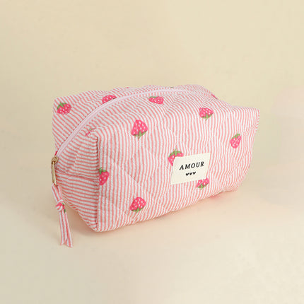 Grande trousse - en coton/polyester - 23 x 12 x 14 cm