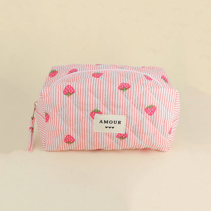 Grande trousse - en coton/polyester - 23 x 12 x 14 cm