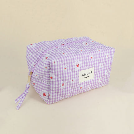 Grande trousse - en coton/polyester - 23 x 12 x 14 cm