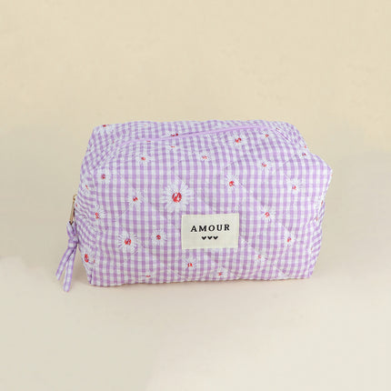 Grande trousse - en coton/polyester - 23 x 12 x 14 cm